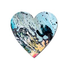 Abstract Structure Background Wax Heart Magnet by Nexatart