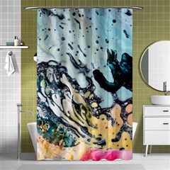 Abstract Structure Background Wax Shower Curtain 48  X 72  (small)  by Nexatart