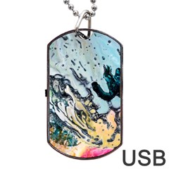 Abstract Structure Background Wax Dog Tag Usb Flash (two Sides) by Nexatart