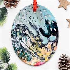 Abstract Structure Background Wax Ornament (oval Filigree) by Nexatart