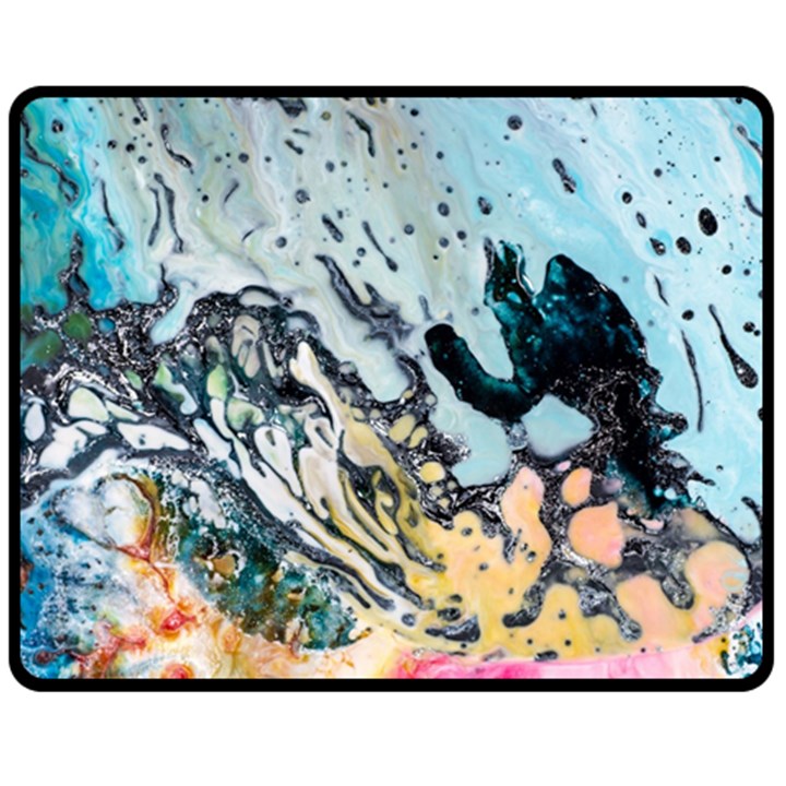 Abstract Structure Background Wax Double Sided Fleece Blanket (Medium) 