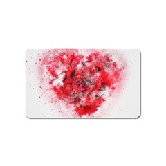 Flower Roses Heart Art Abstract Magnet (name Card) by Nexatart