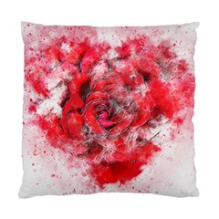 Flower Roses Heart Art Abstract Standard Cushion Case (two Sides) by Nexatart