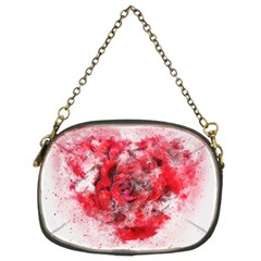 Flower Roses Heart Art Abstract Chain Purses (two Sides)  by Nexatart