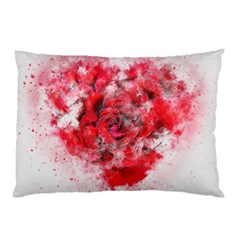 Flower Roses Heart Art Abstract Pillow Case by Nexatart