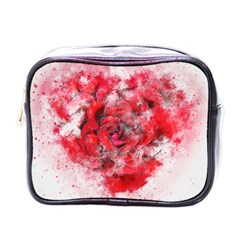 Flower Roses Heart Art Abstract Mini Toiletries Bags by Nexatart