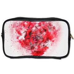 Flower Roses Heart Art Abstract Toiletries Bags by Nexatart