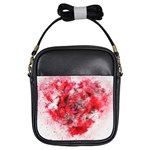 Flower Roses Heart Art Abstract Girls Sling Bags Front