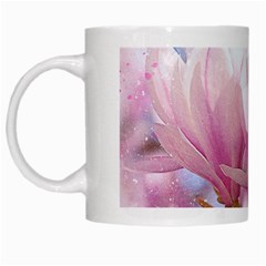 Flowers Magnolia Art Abstract White Mugs by Nexatart