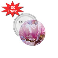 Flowers Magnolia Art Abstract 1 75  Buttons (100 Pack)  by Nexatart