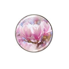 Flowers Magnolia Art Abstract Hat Clip Ball Marker (4 Pack) by Nexatart