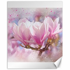 Flowers Magnolia Art Abstract Canvas 16  X 20   by Nexatart