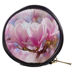 Flowers Magnolia Art Abstract Mini Makeup Bags by Nexatart