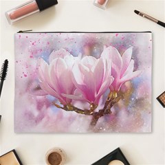 Flowers Magnolia Art Abstract Cosmetic Bag (xl) by Nexatart