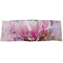 Flowers Magnolia Art Abstract Body Pillow Case Dakimakura (two Sides) by Nexatart