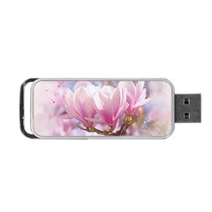 Flowers Magnolia Art Abstract Portable Usb Flash (two Sides) by Nexatart