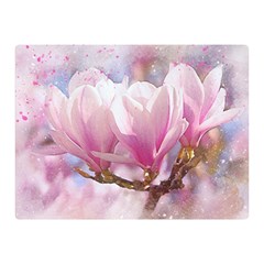 Flowers Magnolia Art Abstract Double Sided Flano Blanket (mini)  by Nexatart