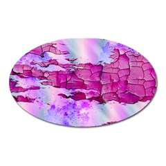 Background Crack Art Abstract Oval Magnet by Nexatart