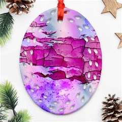 Background Crack Art Abstract Oval Filigree Ornament (two Sides) by Nexatart