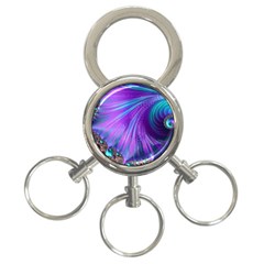 Abstract Fractal Fractal Structures 3-ring Key Chains by Nexatart