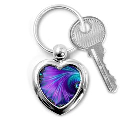 Abstract Fractal Fractal Structures Key Chains (heart)  by Nexatart