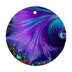 Abstract Fractal Fractal Structures Round Ornament (two Sides) by Nexatart