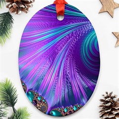 Abstract Fractal Fractal Structures Oval Ornament (two Sides) by Nexatart