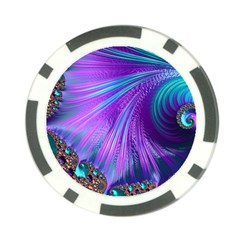 Abstract Fractal Fractal Structures Poker Chip Card Guard by Nexatart