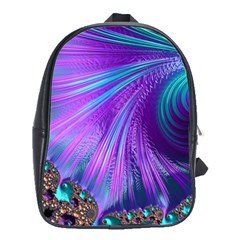 Abstract Fractal Fractal Structures School Bag (large) by Nexatart