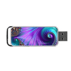 Abstract Fractal Fractal Structures Portable Usb Flash (one Side) by Nexatart