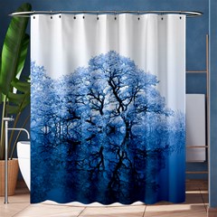 Nature Inspiration Trees Blue Shower Curtain 60  X 72  (medium)  by Nexatart