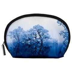 Nature Inspiration Trees Blue Accessory Pouches (large) 