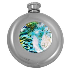 Abstract Art Modern Detail Macro Round Hip Flask (5 Oz)