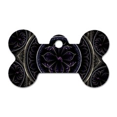 Fractal Abstract Purple Majesty Dog Tag Bone (one Side) by Nexatart