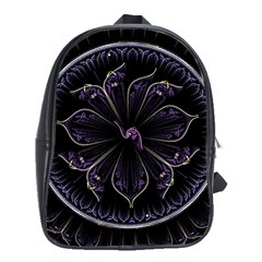 Fractal Abstract Purple Majesty School Bag (xl) by Nexatart