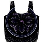 Fractal Abstract Purple Majesty Full Print Recycle Bags (L)  Front