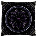 Fractal Abstract Purple Majesty Large Flano Cushion Case (Two Sides) Back