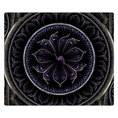 Fractal Abstract Purple Majesty Double Sided Flano Blanket (small)  by Nexatart