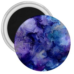 Ink Background Swirl Blue Purple 3  Magnets