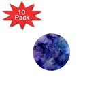 Ink Background Swirl Blue Purple 1  Mini Magnet (10 pack)  Front