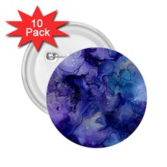 Ink Background Swirl Blue Purple 2 25  Buttons (10 Pack) 