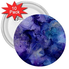 Ink Background Swirl Blue Purple 3  Buttons (10 Pack)  by Nexatart