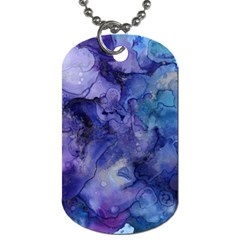 Ink Background Swirl Blue Purple Dog Tag (one Side) by Nexatart