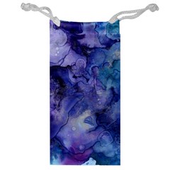 Ink Background Swirl Blue Purple Jewelry Bag by Nexatart