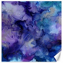 Ink Background Swirl Blue Purple Canvas 12  x 12  