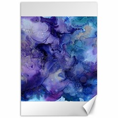 Ink Background Swirl Blue Purple Canvas 24  x 36 