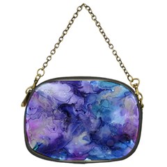 Ink Background Swirl Blue Purple Chain Purses (one Side)  by Nexatart