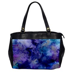 Ink Background Swirl Blue Purple Office Handbags