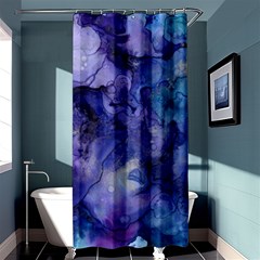 Ink Background Swirl Blue Purple Shower Curtain 36  X 72  (stall)  by Nexatart