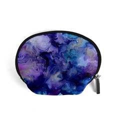 Ink Background Swirl Blue Purple Accessory Pouches (Small) 